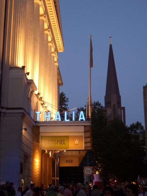 Thalia Theater looking east to Jakobi-Kirche